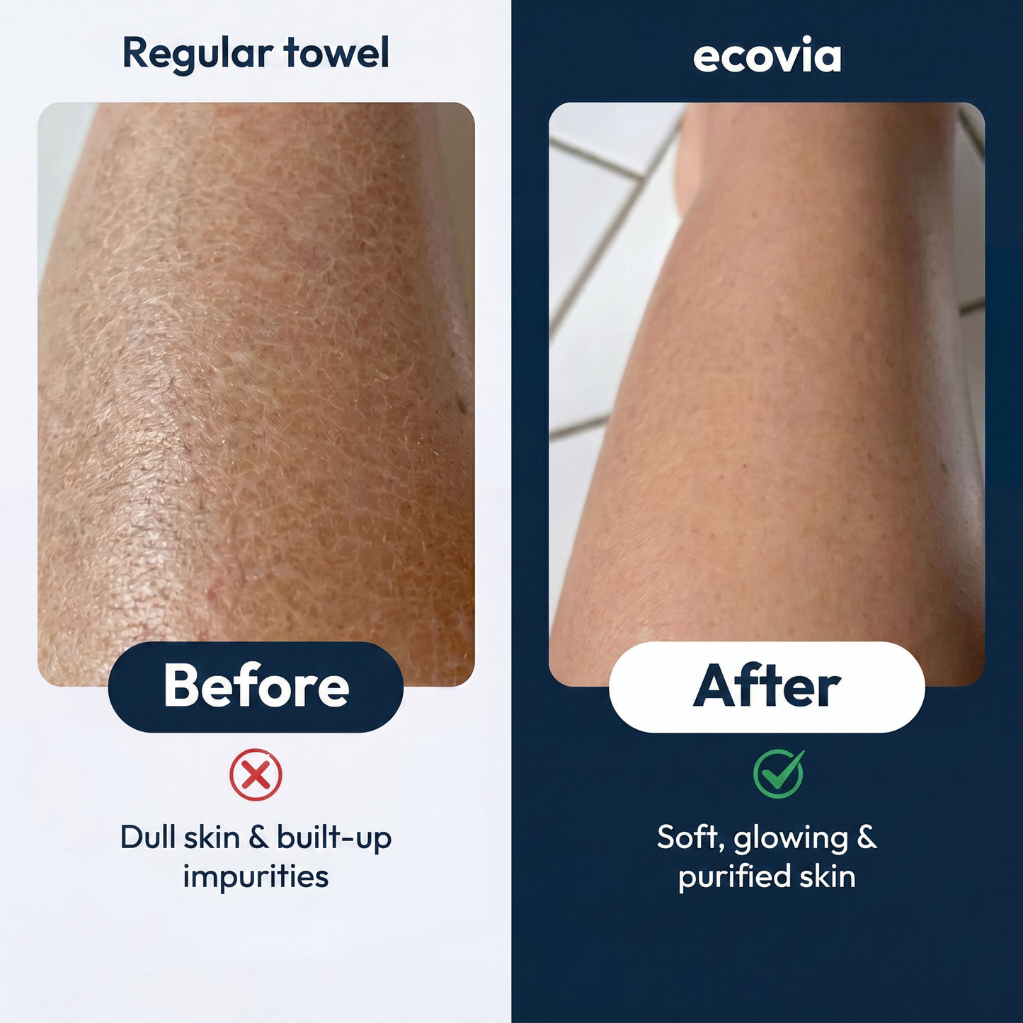 Ecovia Exfoliating Towel with Handle Strap