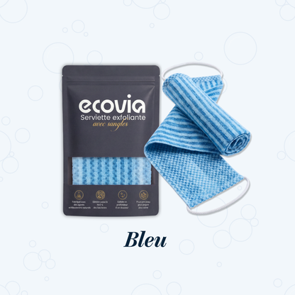 Ecovia Exfoliating Towel with Handle Strap