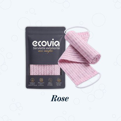 Ecovia Exfoliating Towel with Handle Strap