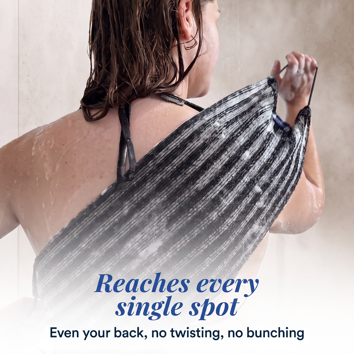 Ecovia Exfoliating Towel with Handle Strap