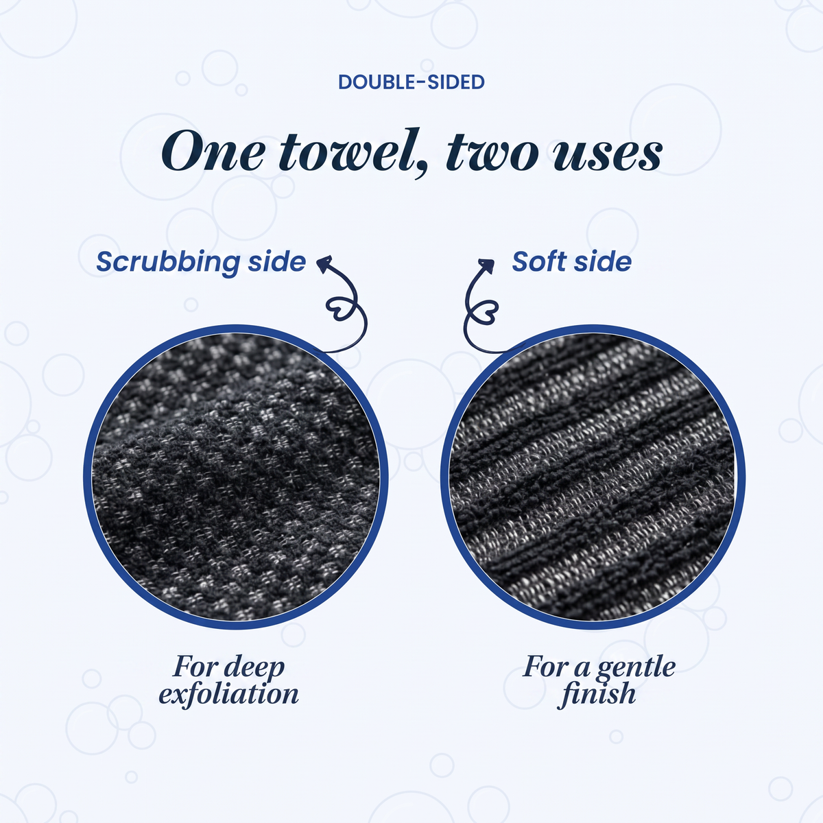 Ecovia Exfoliating Towel with Handle Strap