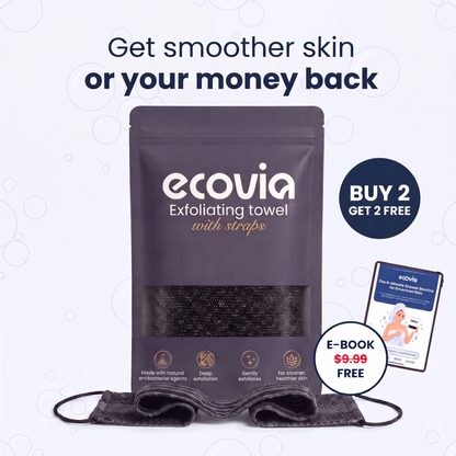 Ecovia Exfoliating Towel with Handle Strap